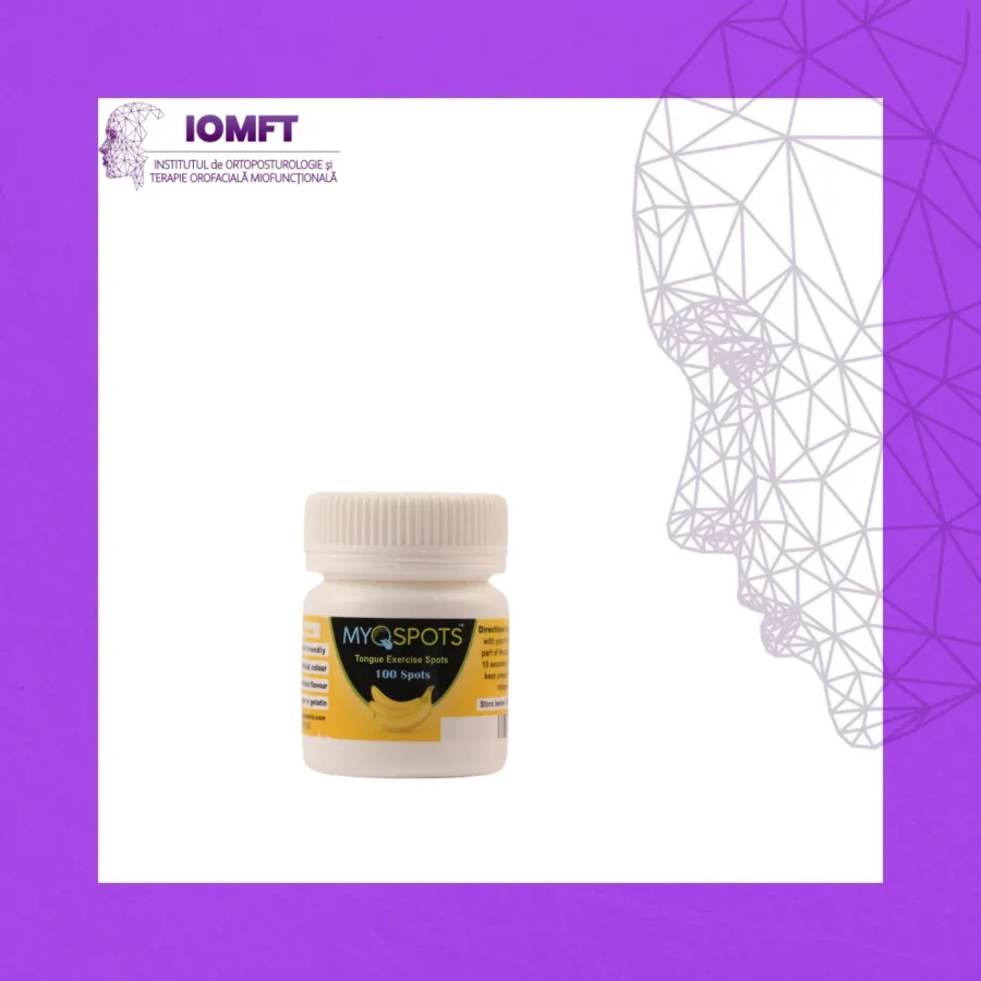 Myospots - Dispozitive pentru Reeducarea Respirației și Poziției Limbii (aromă banane, 100 bucăți)